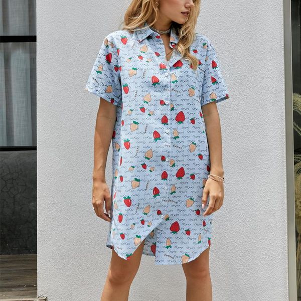 

yoming ym1036 fashion africa plus size women print long blouses turn-down collar short sleeve buttons style lady shirts dress, White