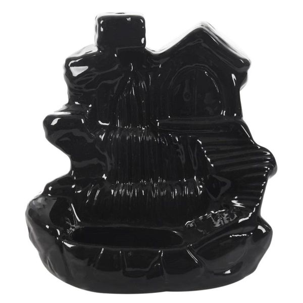 

sachet bags cnim ceramic lotus flower incense burner holder #37 black