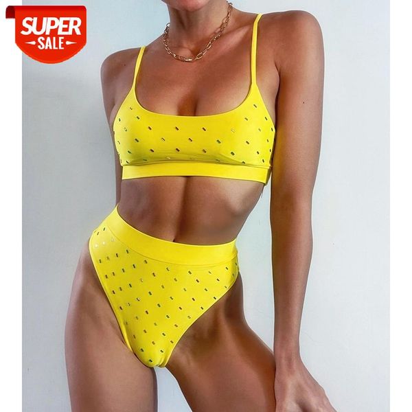 

high waist bikini 2021 swimsuit women's swimwear high cut bikinis set female swimming wear for bathing suit woman swimsuits #jf9e, White;black