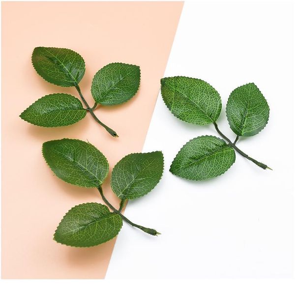 

10pcs decorative flowers wreaths scrapbooking silk leaf wedding home decor accessories diy gifts fake leaves artificia qylhhi