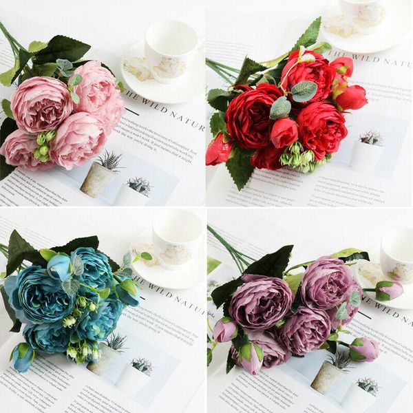 

decorative flowers & wreaths 7 colors valentine's day gift artificial fake roses flannelet flower for home wedding partty decoration