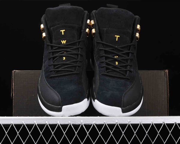 

jumpman 12 reverse taxi high mens basketball shoes 12s black white fashion sneakers