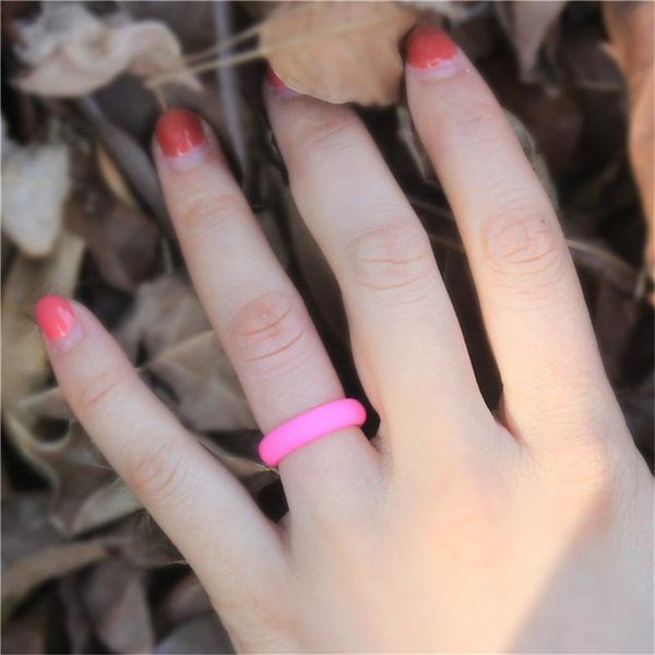 

wedding rings 15.3cm food grade silicone for women rubber bands hypoallergenic flexible finger ring, Slivery;golden