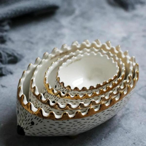 

dishes & plates phnom penh ceramic bowl hedgehog pet nordic dessert sauce dish creative animal kids snack box