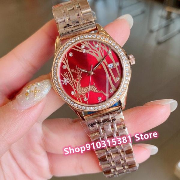 

wristwatches fashion women quartz watches classic funny geometric animal casual stainless steel strap clocks 36mm, Slivery;brown