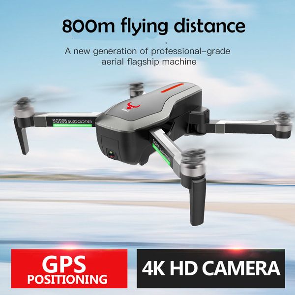 

sg906 foldable 800m long distance gps 5g wifi fpv 4k camera hd drone brushless motor selfie rc drones 25min fly time quadcopter