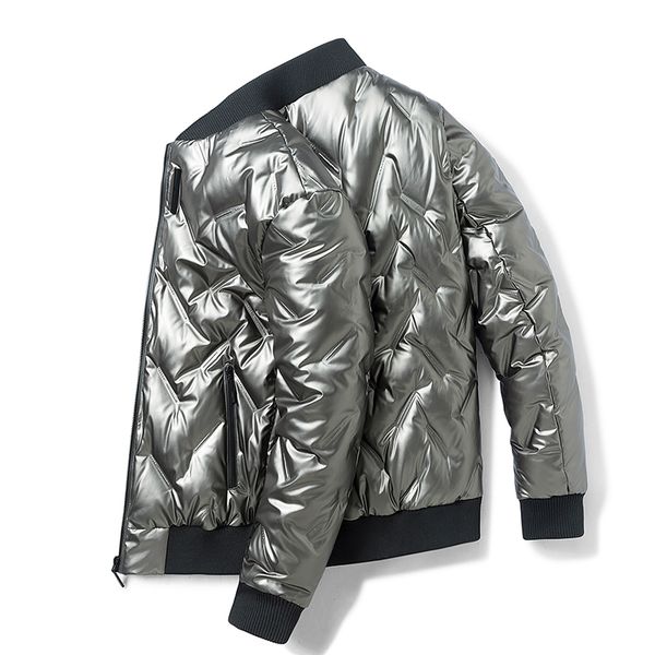 

white duck down jacket men winter outerwear thicken warm mens parka coat casual windproof fashion male down jacket, Black