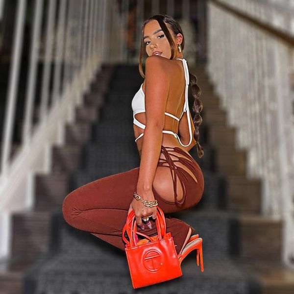 

women's pants & capris [shesrim] autumn style solid color straight high waist urban casual hollow lace-up trousers, Black;white