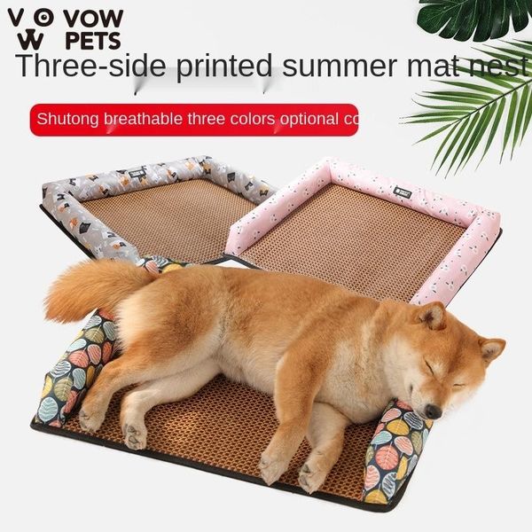 

kennels & pens summer dog serging pillow mat nest cat breathable woven pet comfortable and 2021 vow pets