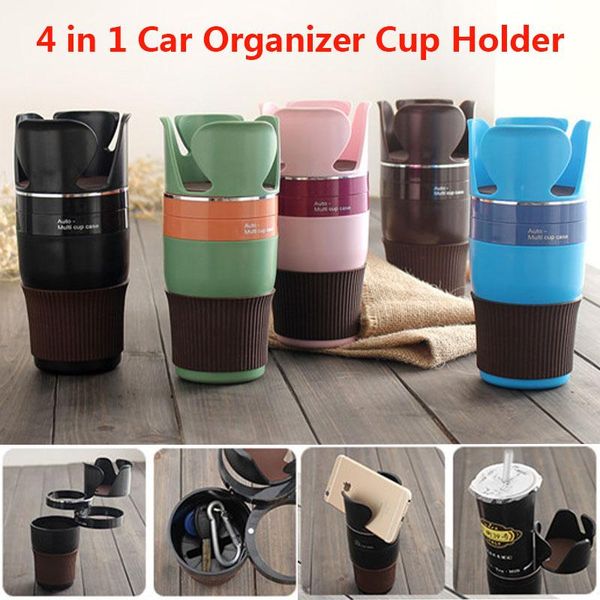 

hooks & rails 4 in 1 car organization auto sunglasses drink cup storage rack phone holder for coins keys stand interior accessories
