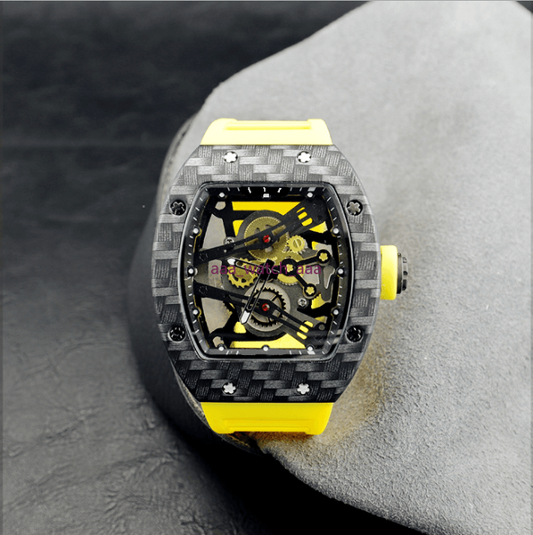 

2021 new quartz watch men casual sport wristwatch man's watches carbon solder meter case fashion chronograph silicone brand, Slivery;brown