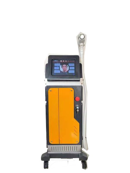 

new arrival 3 wave combined wavelength 755 808 1064 laser hair removal handle 1800w supper cooling system 3 treatment painless permanent rem, Black