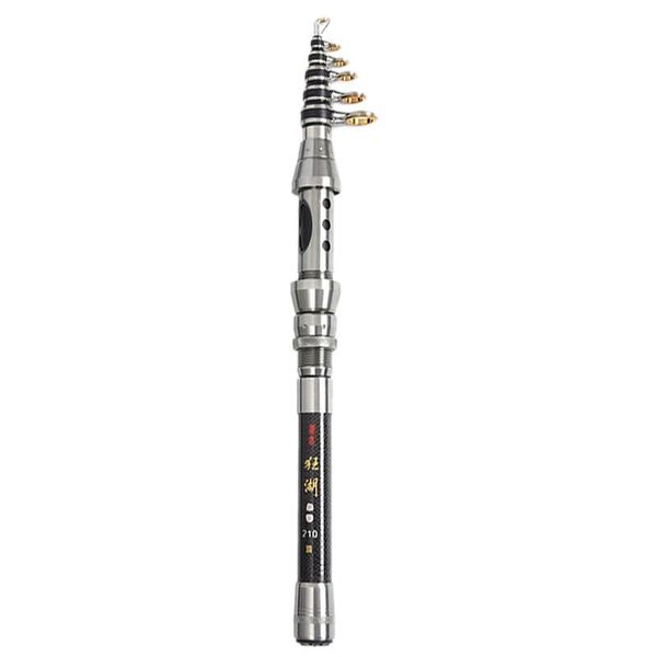 

collapsible fishing rod fishing rod ultralight with portable retractable handle 2.1m