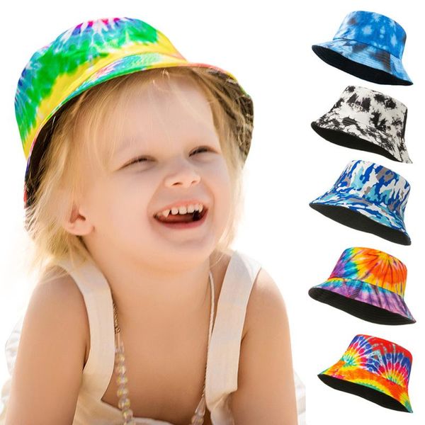 

sunhats summer cute frogs bucket hat for kids sunscreen beach baby sun breathable basin tie-dye children fisherman caps & hats, Yellow