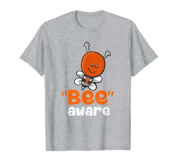 

cute bee aware leukemia cancer awareness ribbon t-shirt, White;black