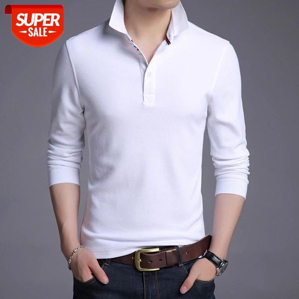 

new polo shirt men cotton long sleeve spring autumn solid men polo shirt casual male slim mens clothing fashion new homme #no8q, White;black