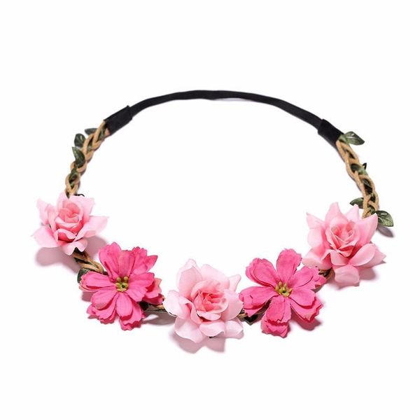 

bride flower crown hair band wedding floral headband garland girl flower wreath elastic hair accessories party wedding h qylccd, Silver