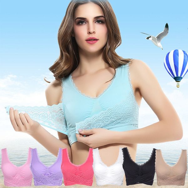 

cross side front button gathered lace no steel ring sports bra fitness yoga running shockproof vest underwear, Red;black