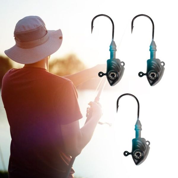 

fishing hooks 3 pcs hook 15g/20g clamp head multicolor tackle bait lead