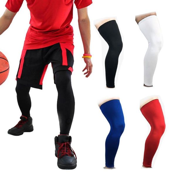 Cotovelo joelheiras 1 pc manga esportiva cinta respirável antiderrapante perna de basquete longo protetor de engrenagem cinta de ombro