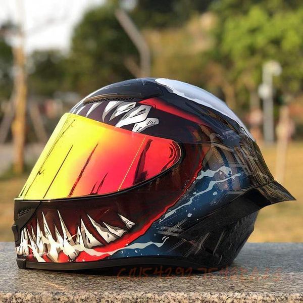 

motorcycle helmets the nitrinos full helmet men and women personality summer seasons locomotive racing long tail