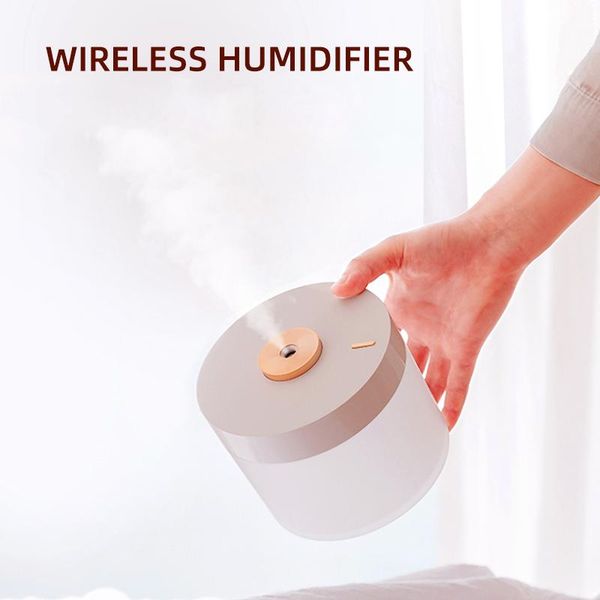 

wireless ultrasonic humidifier usb rechargeable 780ml aroma diffuser battery powered humidifier with atmosphere lamp mist maker