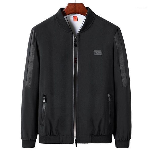 

men's jackets men baseball jacket spring thin bomber pilot and coats casual solid color autumn outerwear zipper pockets, Black;brown