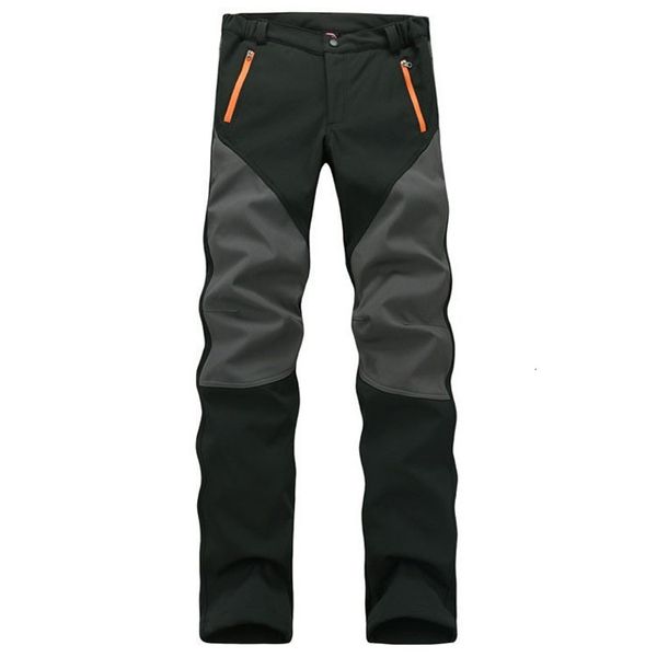 

2021 new winter autumn men's fleece softshell windproof casual pants iynn, Black