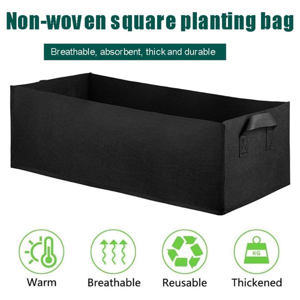 

square flower veg planting planter bags plant vegetable grow bag pots fabric gardening tools no woolen pot yead gardening tools