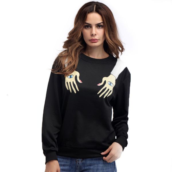 

2021 new print cartoon arm women spring lady long sleeve tshirts funny womens christmas shirts streetwear fashion t shirt a3wr, White