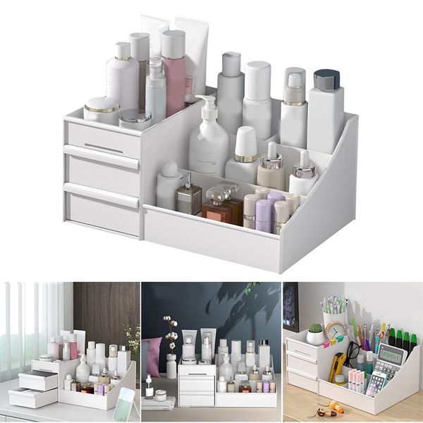 

storage boxes & bins cosmetic box drawer type multi-purpose large capacity makeup container for bedroom bathroom ts1 home garden