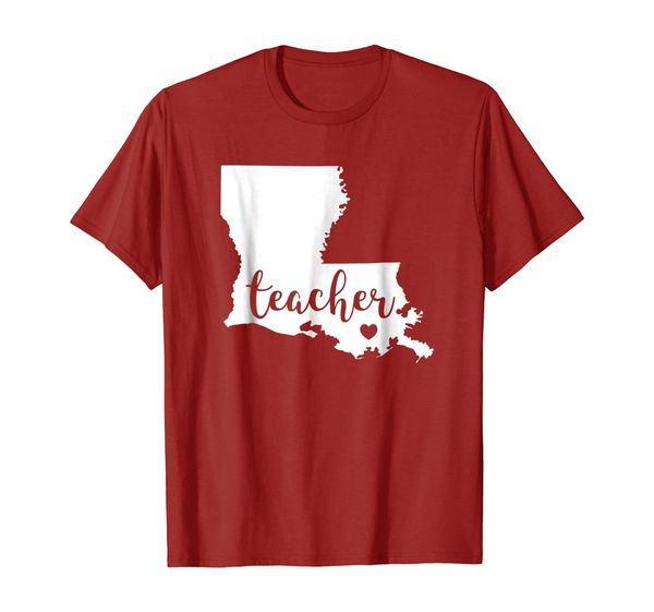 

teacher red for ed t-shirt louisiana public education, White;black