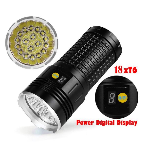 

xml t6 x 18 led hunting flashligt 4x18650 battery torch bright hunting torch waterproof led flash light rechargeable 2-4 files