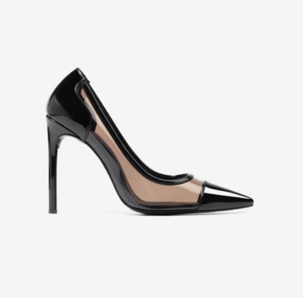 

dress shoes women  cm high heel transparent sides wedding night club party femme pumps comfortable point toe fetish fashion, Black
