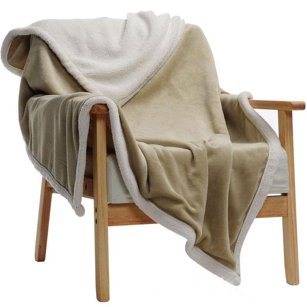 

double layer lamb wool blanket winter thick microfiber blanket flannel small
