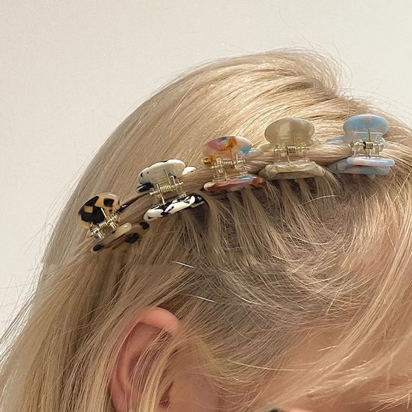 

hair claw clips barrette clamp jelly colors acrylic ponytail grab girls hair hairpin hair styling accessories for women, Golden;silver