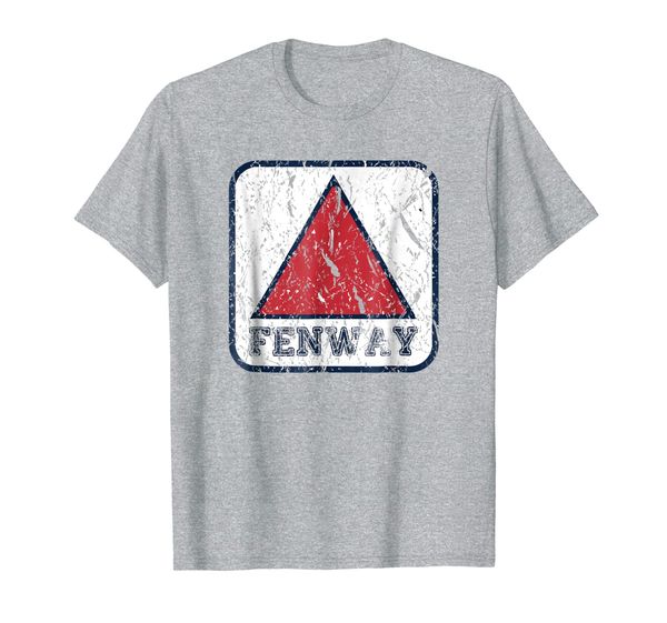 

gray fenway sign t-shirt boston distressed baseball tshirt, White;black