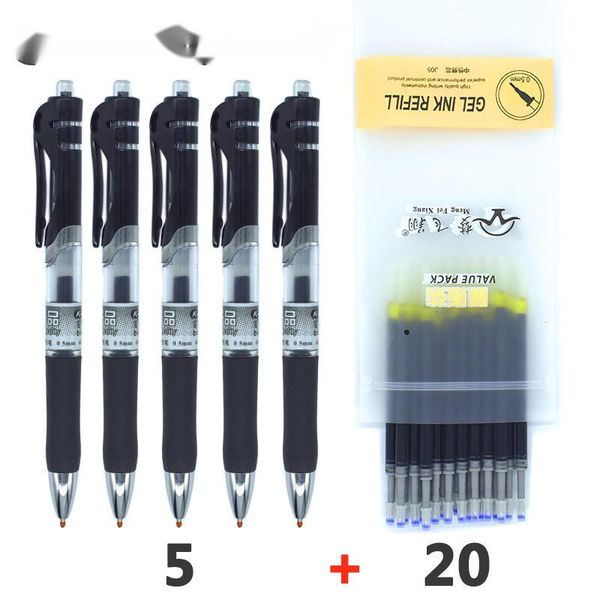 

gel pens school set stationery writing pen black/red/blue ink 0.5 mm blue ballpoint office accessories