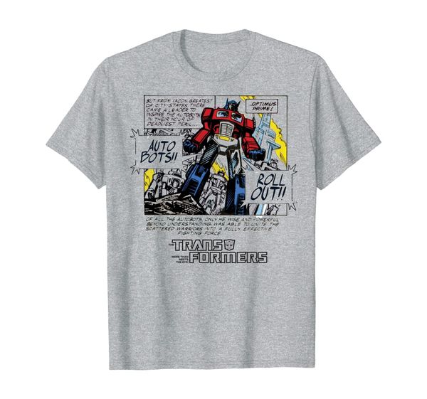 

transformers roll out comic strip graphic t-shirt, White;black