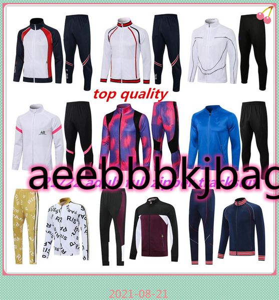 

2021 2022 paris tracksuit hoodie survetement 20 21 22 maillot de foot mbappe cavani full zipper jacket hooded training suit set, Black