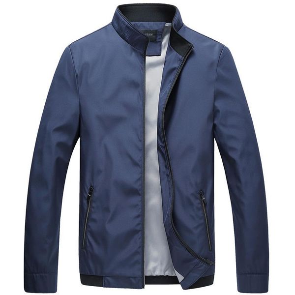 

foreign trade men's wear thin stand collar jacket middle-aged business jacket cross border middle-aged solid color stand collar, Black;brown