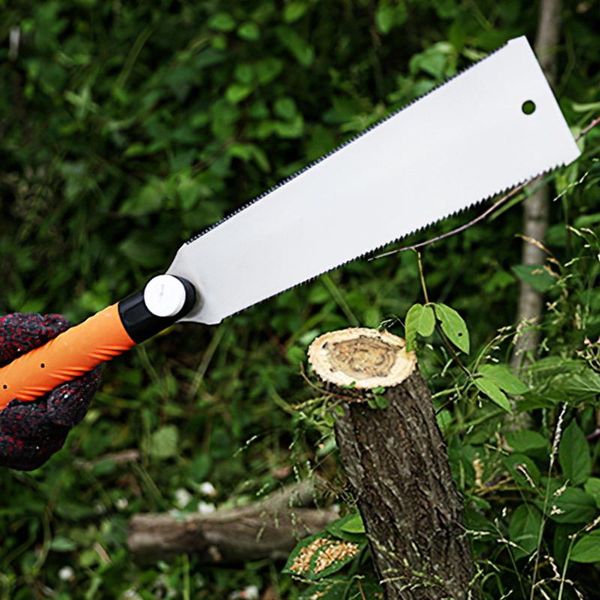 

hand tools double edged japanese pull saw garden carbon steel flexible blade with ergonomic handle for woodworking cutting