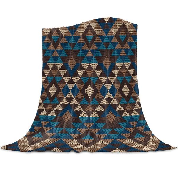 

blankets diamond ethnic style civilization flannel throw blanket quilts keep warm sofa child home textiles family gift