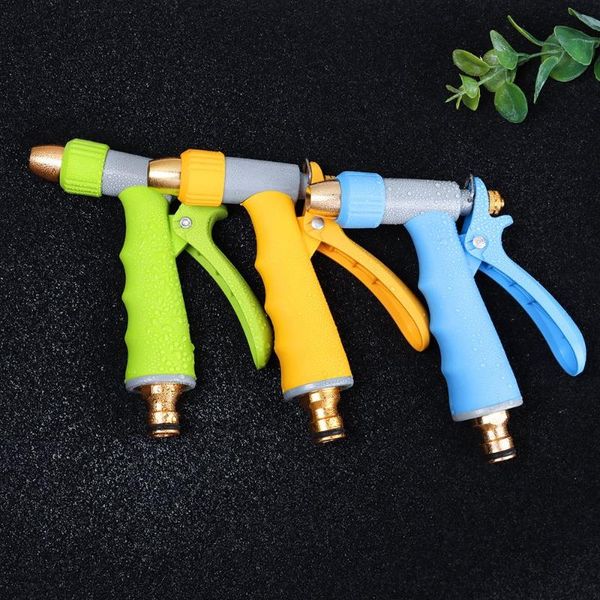 

watering equipments sprinkle tool multi function high pressure car hose pipe water spray gun metal brass nozzle
