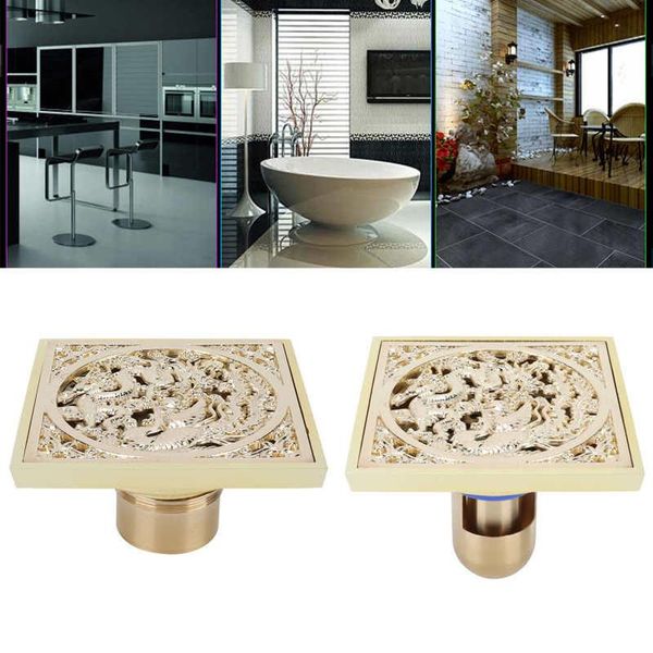 

other bath & toilet supplies 10x10cm copper floor drain anti odor deodorant bathroom sewer set gold color for home accessory