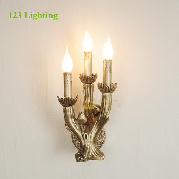 

nordic vintage led wall light gold copper 110/220v living room restaurant wall sconce surface mount home decoration lighting