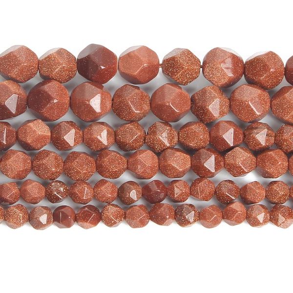 

other big faceted natural stone beads gold sandstone round loose for jewelry making diy bracelets earrings accessories 6/8/10mm