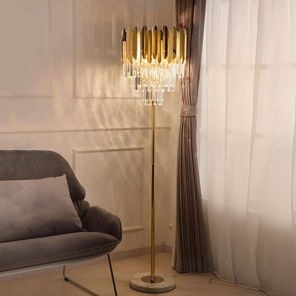 

golden crystal floor lamp for living room bedroom lamp nordic l led floor