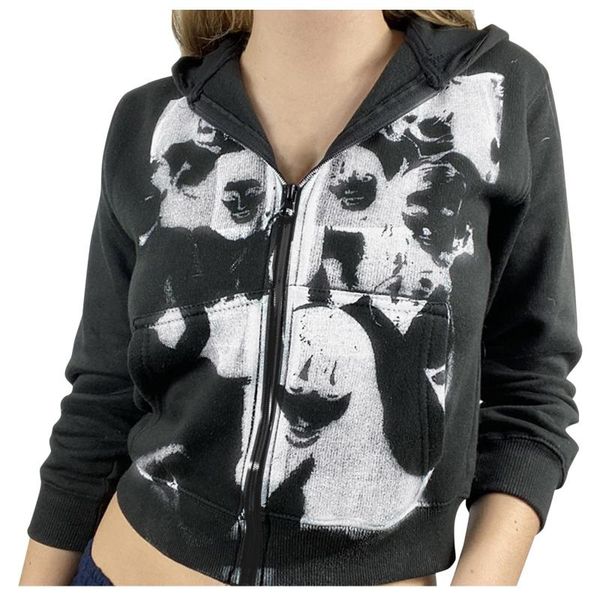 

women's jackets fashion design full zip printed hoodie oversized sweatshirt long sleeve jacket coat autumn daily accessories gifts, Black;brown