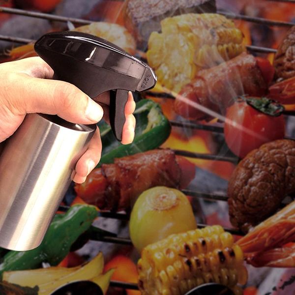 

tools & accessories stainless steel oil spray bottle sprayer portable for kitchen bbq cooking camping